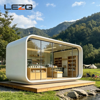 Kiosque de réception modulaire préfabriqué Apple Cabin, comptoir de service portable antirouille pour entrée de parc et portail de chantier