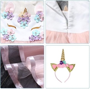 Princess <strong>Dress</strong> <strong>up</strong> <strong>Unicorn</strong> &amp; Fairy Costume with Headband for Girls Birthday Party Gift Set - Product Image 4