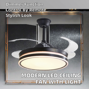 Lampu Kipas Plafon <span class=keywords><strong>LED</strong></span> Motor DC Modern Klasik 42-Inci dengan Remote Control, Dapat Diredupkan, 220V, Lampu Gantung Ruang Tamu - Product Image 6