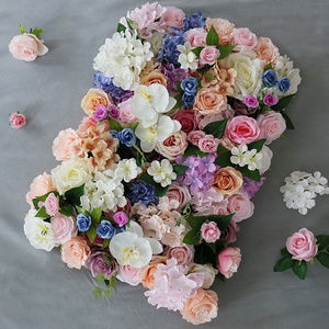 Mur floral en soie haut <span class=keywords><strong>de</strong></span> gamme pour événements <span class=keywords><strong>de</strong></span> grande ouverture, marque CY, avec hortensias, roses et verdure, série DA, modèle 1 - Product Image 4