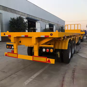 Remolque de Plataforma Plana de Alta Calidad de 40 Pies, 3 Ejes, 4 Ejes, Camión Portacontenedores, Semirremolque para Transporte Pesado - Product Image 3