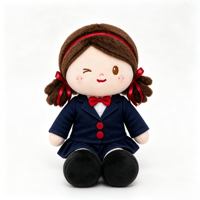 Poupée en peluche super douce et mignonne pour fille, avec différentes tenues, robe uniforme, jouet décoratif en peluche pour la décoration de la maison et cadeau d'anniversaire