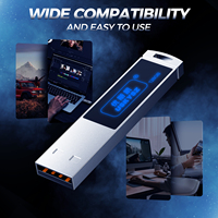 Flash drive USB bermerek kustom Logo perusahaan menyala gaya baru Stik USB 4GB 8GB 16GB kapasitas 32GB hadiah USB