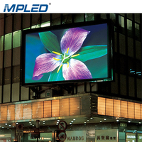 Layar Billboard Digital Luar Ruangan Mpled P10 Panel Layar LED Hemat Energi untuk Gedung
