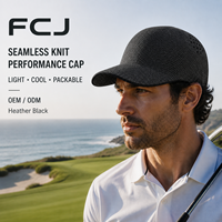 Casquettes de sport anti-écrasement, pliables, en tricot sans couture, séchage rapide, évacuation de l'humidité, respirantes, pour le golf, la course et les voyages, OEM