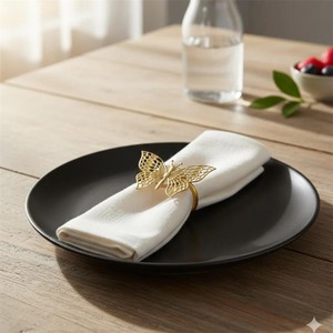 Porte-serviettes en métal de luxe de qualité supérieure pour table à manger, réutilisable, décoration de table pour mariage et restaurant, disponible à la vente - Product Image 3