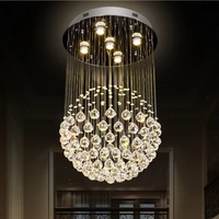 Luminaire suspendu pour hôtel, luminaires design, lustre moderne en cristal pour escalier