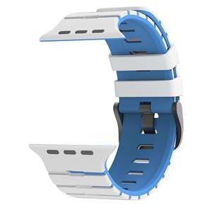 Bracelets de montre en silicone bicolores minimalistes, résistants à la transpiration, compatibles avec <span class=keywords><strong>Apple</strong></span> <span class=keywords><strong>Watch</strong></span> Series 10 46mm, gagnant-gagnant - Product Image 4