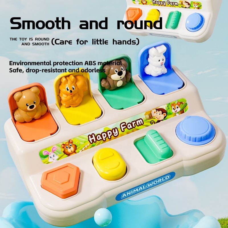 Children’s Animal Peek-a-boo Pop-Up Cause & Effect Learning Box - View 3