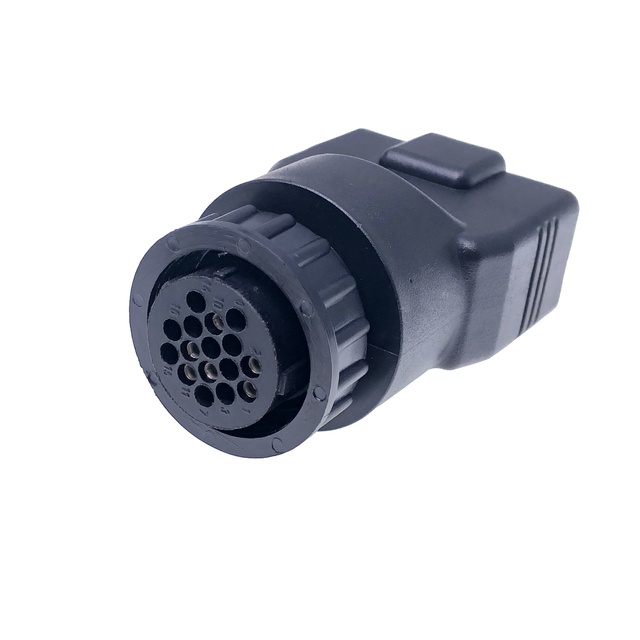 OBD2 Female 16-Pin Diesel Adapter for Diagnostic Tool Connector for Diesel 16-Pin Vehicles