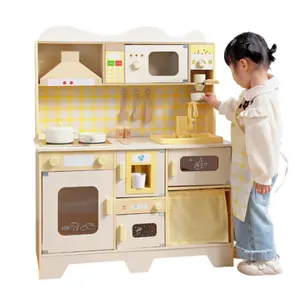 Chaoer Groot Huis Meubilair Houten Keuken Speelgoed Set, Roze Spelen Plastic Kinderen Keuken Speelgoed Voor Meisjes