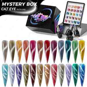 PRO Big Surprise Mystery Box Collezione di 24 Colori di Smalto Gel Effetto Occhio di Gatto Spedizione Casuale Smalto Gel Magnetico di Qualità per Unghie - Product Image 1