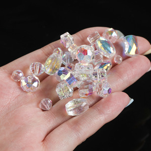 Glass Crystal Loose Beads Mixed Shapes Electroplated For Jewelry Making - Product Image 4