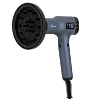 Sèche-cheveux professionnel pour salon de coiffure avec écran LCD, 110 000 tr/min BLDC 2300W, ionique plasma, vente en gros, avec boucleur à air