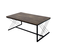 YUKAI Ensembles de table basse CT-912 au design moderne Planche carrée en forme de X en métal noir 1 + 4 pièces pour meubles de salon