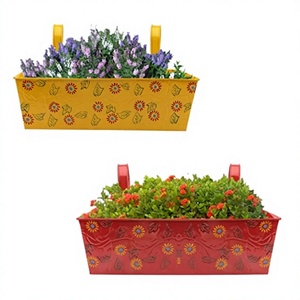 กระถางต้นไม้โลหะดีไซน์หรูหราและมีสีแตกต่างกัน - Product Image 1