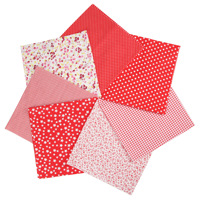 Lot de 7 pièces de tissu en coton biologique pré-coupées de 25 cm (10 x 10 pouces) à motifs multicolores pour quilting, kits de pré-découpes tissées