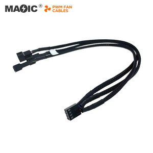 Câble adaptateur de ventilateur PWM 30 cm, nouveau, câble tressé gainé, séparateur en Y, ventilateur d'ordinateur PC, câble d'extension de ventilateur 4 broches, convertisseur 1 à 3 - Product Image 3