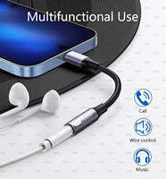 Adaptor Jack Headphone, USB Tipe C ke 3.5mm Tipe C ke Aux Audio Dongle kabel kompatibel untuk iphone 15 Samsung Galaxy S23