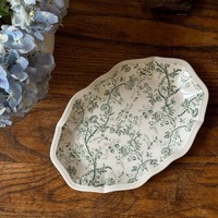Platos de Cerámica Franceses Vintage con Diseño Elegante para Postres y Pasta, Aptos para Lavavajillas y Ecológicos