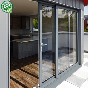 ประตูบานเลื่อนกระจกอลูมิเนียมประตูบานเลื่อนกระจกสองชั้นและหน้าต่าง - Product Image 2