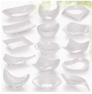 Assiettes à apéritif irrégulières Assiettes en <span class=keywords><strong>plastique</strong></span> noir Assiettes à coquillages Plats à huîtres Idéal pour servir des desserts lors de fêtes ou d'événements - Product Image 3