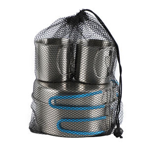 Juego de Utensilios de Cocina de Acero Inoxidable 304 <span class=keywords><strong>para</strong></span> <span class=keywords><strong>2</strong></span> Personas, Juego de Ollas de Cocina Portátiles de 8 Piezas <span class=keywords><strong>para</strong></span> Acampar, Senderismo y Supervivencia al Aire Libre - Product Image 5