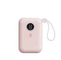 Mini batterie externe compacte en PVC certifiée 3C, 10000 mAh, charge rapide 22,5 W avec câble, compatible iPhone 17, idéale pour les voyages en avion