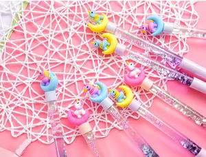 थोक सस्ता प्यारा तेज तेज तरल जेल पेन यूनिकॉर्न क्रिसमस 0.5 मिमी प्लास्टिक जेल पेन - Product Image 4