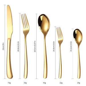 En stock, 60 pièces, ensemble de <span class=keywords><strong>couverts</strong></span> en acier inoxydable, couteau, fourchette, cuillère dorés, <span class=keywords><strong>couverts</strong></span> de luxe pour mariage, dans un <span class=keywords><strong>coffret</strong></span> cadeau - Product Image 2