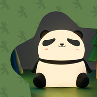 Veilleuse LED Panda en Silicone Rechargeable pour Chambre d'Enfants Lampe de Nuit Intelligente avec Animal de Dessin Animé Mignon pour la Maison