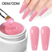 Vernis Gel UV Professionnel Fournitures Ongles Salon Semi-Permanent Kit de Gel Dur Personnalisé Jelly Gel d'Extension Builder