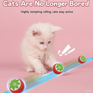 Interactive <strong>Strawberry</strong> Cat Training Toy Rechargeable Electric Ball <strong>Catnip</strong> Automatic Moving Rolling Intelligent Toy - Product Image 6