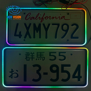 Marco de Matrícula Europeo con LED RGB Bluetooth y APP, Iluminación Dinámica Multicolor, Soporte para Placa de Matrícula de Coche Estándar de la UE - Product Image 3