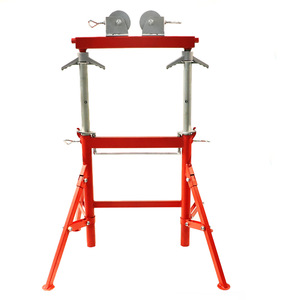 Support de tuyau à double tête de rouleau H403, support industriel professionnel stationnaire réglable pour le support de tubes de 36 pouces - Product Image 6