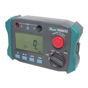 Fuzrr F9032 पोर्टेबल आरसीडी ब्रेकर टेस्टर एसी 750v <span class=keywords><strong>dc</strong></span> 1000v वोल्टेज मीटर 4 अंक एलसीडी डिस्प्ले मैनुअल ऑटो परीक्षण स्विच - Product Image 3
