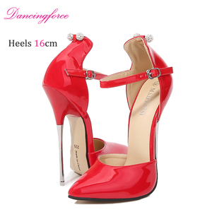 Nuovi Sandali da Donna con Tacco a Spillo Alto 16 cm, Misura 46, con Cinturino alla Caviglia e Fibbia, Punta Affusolata - Product Image 6