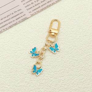 Creative DIY Metal Keychain Pendant New Ins Colorful Butterfly Oil Drop Earphone Case Bag Decoration Cartoon Style - Product Image 5