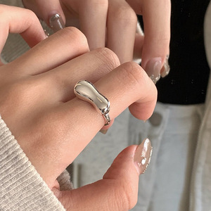 Anillo Geométrico Coreano con Diseño de Nube, Plata de Ley S925, Joyería de Moda para Mujer, Regalo para el Dedo Índice - Product Image 5