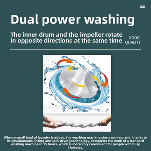 غسالة ملابس نصف أوتوماتيكية ذات تحكم ميكانيكي ونظام نبضي، سعة كبيرة للاستخدام المنزلي بحوضين - Product Image 5