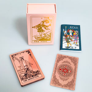 Merveilleuses cartes de tarot en plastique or étanche astrologie <span class=keywords><strong>Oracle</strong></span> Deck livret formidable prédictif Divination jeux de société papier - Product Image 2