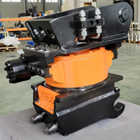 Coupleur rapide rotatif GJEM 360 pour excavatrice, mâchoires de serrage antidérapantes en acier Q355B, résistant à la corrosion, couple de 900-15000 Nm