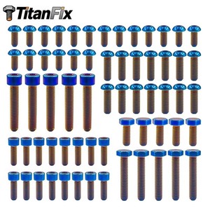 Vis à tête hexagonale en titane M3/M4 anodisées, filetage UNC pour réparation d'échappement de moteur automobile - Modèle Titanfix 003 - Product Image 1