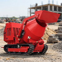 HT750Y Gummiketten-Betonmisch-Tankkipper, Mini-Raupenmischer für Landwirtschaft und Ländliche Bauprojekte