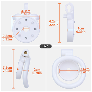 AS-606 Dispositivos de Castidad de Resina Rosa Duraderos de Alta Calidad, Jaulas para Pene - Product Image 2