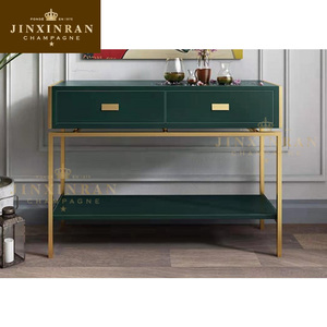 Zhanfoshan — table <span class=keywords><strong>console</strong></span> moderne avec finition miroir, modèle en bois, espace en acier inoxydable, pas cher - Product Image 2