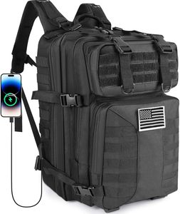 Lớn Tấn Công Chiến Thuật Ba Lô Molle Đi Bộ Đường Dài Gói 3 Ngày Bug out Túi-Không Thấm Nước Màu Đen Ba Lô Chiến Thuật Bánh Túi - Product Image 1