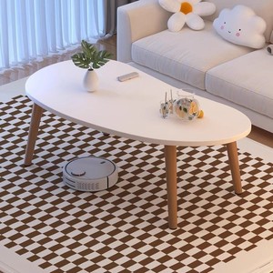 <b>Coffee</b> <b>Table</b> Warm White <b>Walnut</b> Color Wood Top Modern Style Living Room Furniture - Product Image 1