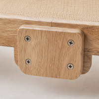 YAOYUE Lit-griffoir pour chat en bois massif avec hamac en sisal tressé, pour chats d'intérieur, 60x32x27 cm