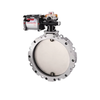 Vanne papillon électrique pour poudre gazeuse, corps en alliage d'aluminium, disque en acier inoxydable, à simple bride, DN100-DN400, pour la gestion des poussières de silo à ciment